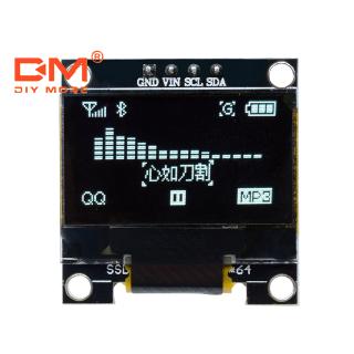 DIYMORE แผงโมดูล 0 . 96 นิ้ว i 2 c iic serial 128x64 128 x64 oled led สีขาวสําหรับ for arduino stm 32 v 5v