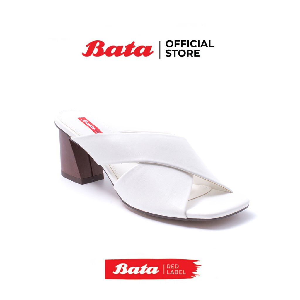Bata บาจา รองเท้าส้นสูง รองเท้าแฟชั่นสตรี สูง 3 นิ้ว ส้นหนา Women's Sandal Heels รุ่น Caitlin สีขาว 7611308