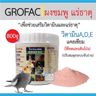 [พร้อมส่ง!!] Grofac_โกรแฟค วิตามินผงชมพู - สำหรับนกทุกสายพันธุ์ / 500g