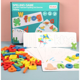 ของเล่นไม้ ของเล่นเสริมพัฒนาการ ตัวอักษร A-Z สร้างคำศัพท์ภาษาอังกฤษ