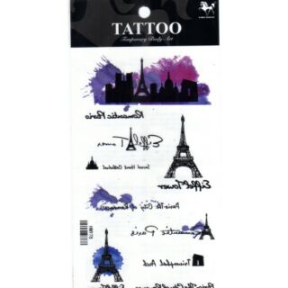 Tattoo ลาย หอไอเฟล Eiffel Tower แท็ททู สติกเกอร์ HM978