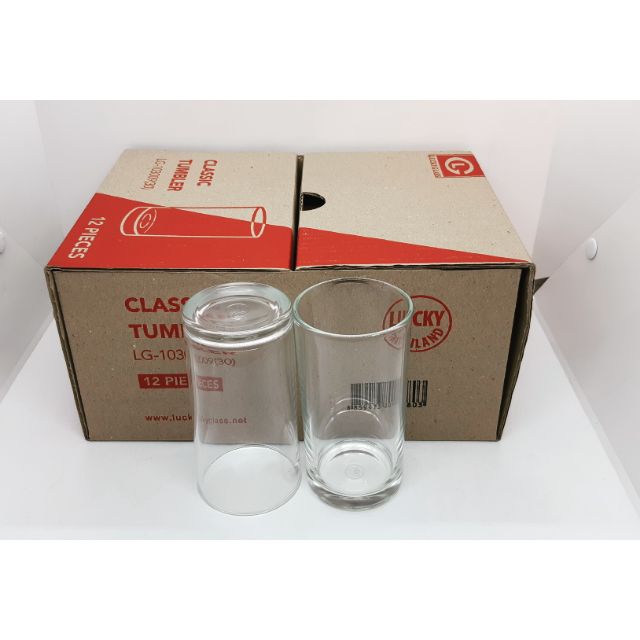 ↘️[แพ็ค12ใบ]↙️ แก้วใส ทรงสูง  กระบอกกลม LG-103009(30)  บรรจุ12ใบ