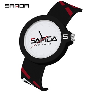 Sanda Pioneer นาฬิกาข้อมือควอทซ์ลําลอง กันน้ํา สีพื้น เรียบง่าย 3201-9