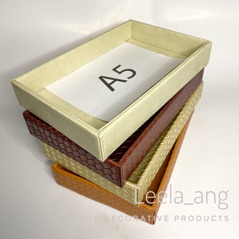 ถาดเอนกประสงค์ ถาดจัดระเบียบ ถาดหนัง