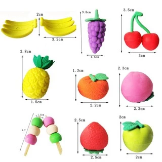 🍋🍓ยางลบจิ๋ว🍍🍆ยางลบรูปทรง🥬ผัก🍎ผลไม้🍔Fast Food📌เลือกลาย✅พร้อมส่งในไทย ยางลบดินสอ เครื่องเขียน ราคาส่ง
