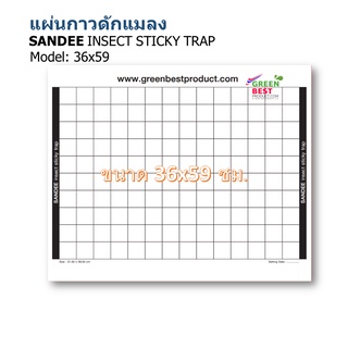 แผ่นกาวดักแมลง SANDEE INSECT STICKY TRAP model 36x59 cm.