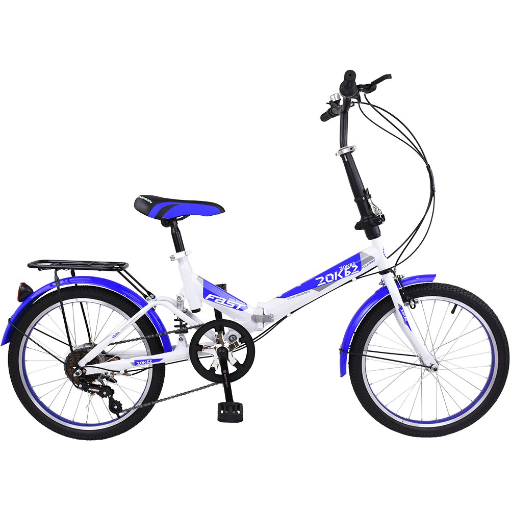 K-BIKE MAXX จักรยานพับได้ FOLDING BIKE 20 นิ้ว 6 Speed รุ่น 20K62 All New (น้ำเงิน/ขาว)