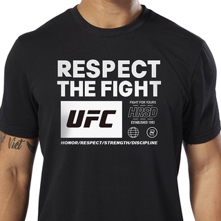 REEBOK ใหม่ เสื้อยืดแขนสั้น พิมพ์ลายศิลปะการต่อสู้ UFC MMA สําหรับผู้ชายสามารถปรับแต่งได้