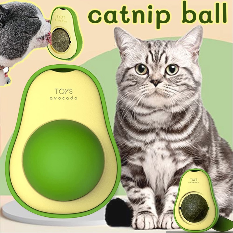 พร้อมส่ง Catnip แคทนิปบอล แคทนิป ของเล่นแมว ขนมแมวเลีย แบบเลีย ลูกบอลแคทนิปรูปอะโวคาโด