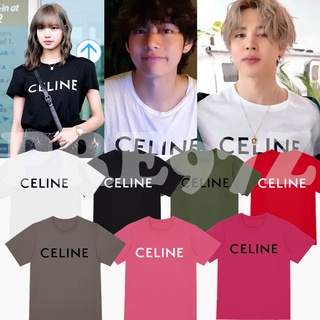 ‼️พร้อมส่ง‼️ C-E-L-I-N-E  / BLACKPINK BTS เสื้อแบบลิซ่า จีมิน แทฮยอง  [S-3XL]