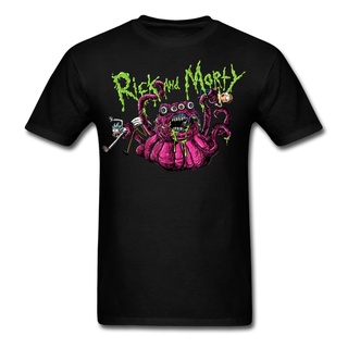 [S-5XL] เสื้อยืด พิมพ์ลายการ์ตูน Rick And Morty Tentacle Attack เหมาะกับวันฮาโลวีน สําหรับผู้ชาย