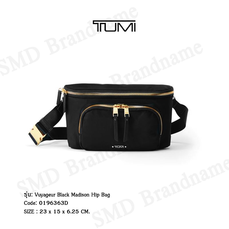 TUMI กระเป๋าคาดเอว คาดอก รุ่น  Vuyageur Black Madison Hip Bag Code: 0196363D
