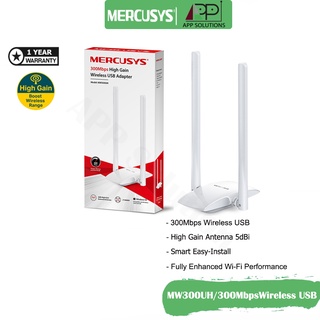 Mercusys USB Adapter N300(อุปกรณ์รับสัญญาณ)High Gain รุ่นMW300UH(รับประกัน1ปี)