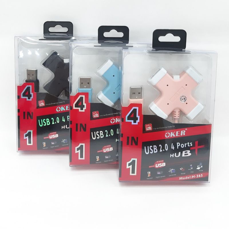 Oker USB2.0 3.0HUB 4Ports Bus Power USB H-439H365 - รูปที่ 2