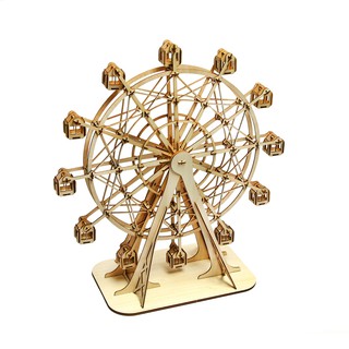 &gt;พร้อมส่ง&lt;&lt;จิ๊กซอว์ไม้ ชิงช้าสวรรค์ ต่อเสร็จหมุนได้ [JIGZLE Wooden Puzzle] Ferris Wheel