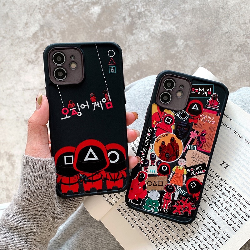 เคสโทรศัพท์แบบซิลิโคน ลาย Squid Game รุ่นไอโฟน 7P/8P/X/Xs/Xr/Xs Max/11/12/13 Pro Max✨