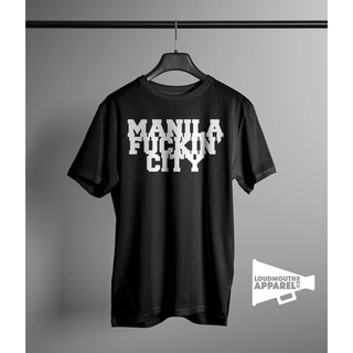 เสื้อยืดผ้าฝ้ายพิมพ์ลายแฟชั่น ขายดี เสื้อยืดลําลอง แขนสั้น พิมพ์ลาย Manilla F*ckin City สําหรับผู้ชาย BKpbbj69PCfncj50