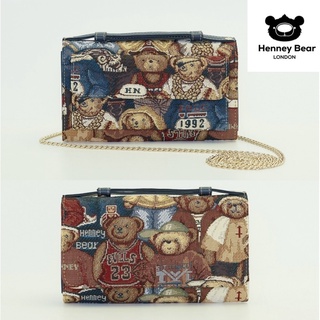 Henneybear - HW069 กระเป๋ารุ่น 2in1 ลายบาสเกตบอล สายโซ่คอสบอดี้ รุ่นขายดี