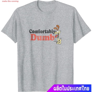 เสื้อยืดผ้าฝ้ายพิมพ์ลายขายดี make the running Garfieldเสื้อยืดยอดนิยม Garfield Comfortably Dumb T Shirt Garfield Short s