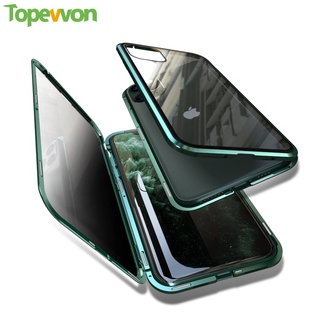 Topewon เคสกระจกนิรภัยแม่เหล็ก 360 องศาสําหรับ Samsung Galaxy S21 Ultra S20 Fe Plus A51 A71