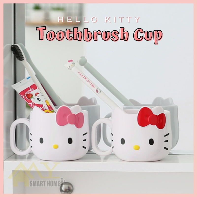 แก้วน้ำเมลามีน Hello Kitty ถ้วยแปรงสีฟัน อุปกรณ์ในห้องน้ำสุดน่ารัก