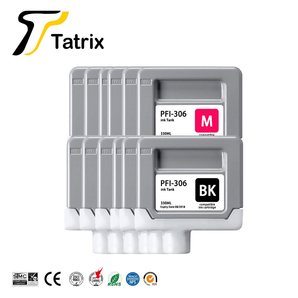 Tatrix PFI-306 330ML Compatible Ink Cartridge With Full Ink For Canon ...