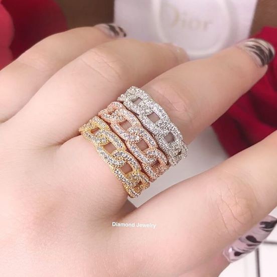 แหวนเพชร CZ แท้ แหวนแฟชั่น งานเกรดจิวเวลรี่ RS-1012