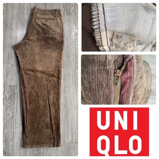 กางเกงลูกฟูกทรงลุงวินเทจ Uniqlo