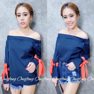 เสื้อปาดไหล่สุดเปรี้ยวงานเนื้อผ้าเบาใส่สบาย