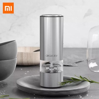 Circle Joy Electric Automatic Mill Pepper and Salt Grinder LED Light 5 Modes Peper Spice Grain Porcelain Grinding Core Mill Kitc