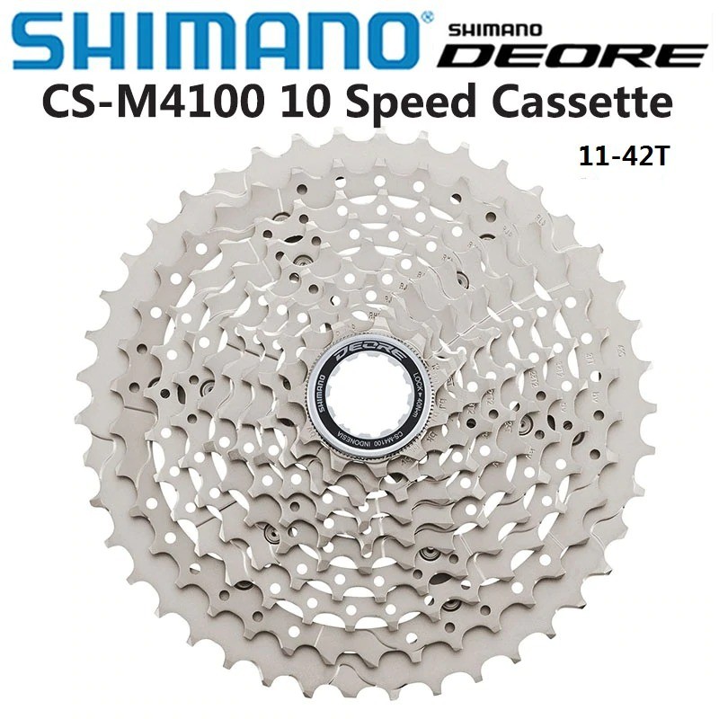 เฟือง Shimano Deore CS-M4100 10-speed 11-42 / 11-46 Cassette (แพ็คกล่อง)