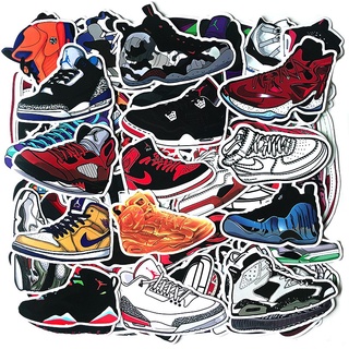 100/50/25/10PCS Basketball Sneakers Sticker Waterproof Stickers For Wall Fridge Travel Suitcase Bike Sliding Plate Car Styling Sticker