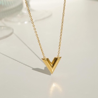 RINDA.STUDIO - V necklace (stainless steel) (สร้อยคอ)