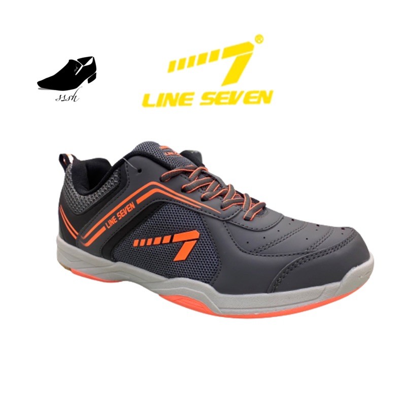 รองเท้าพ่อแบดมินตัน LINE 7 / Kasut Badminton - GREY / BLUE