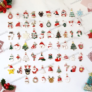 หัวซิป/จี้ สีทอง ลายคริสต์มาส Christmas Pendant คละลาย (20ชิ้น) (รหัส sho137-0011)