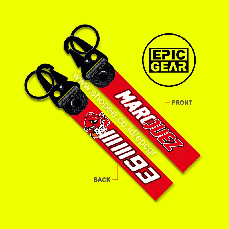 GANTUNGAN คุณภาพสูงพวงกุญแจ MM93 MARC MARQUEZ MOTORCYCLE KEYCHAIN PREMIUM MM 92 TEAM ORANGE REPSOL H
