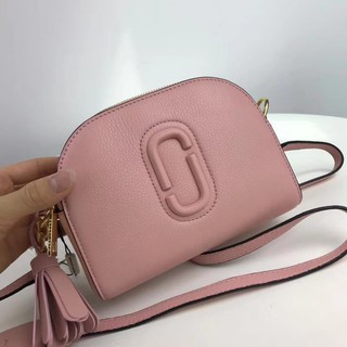 Marc MJ Rouge pink shutter crossbody camera bag casual half-moon saddle baguette