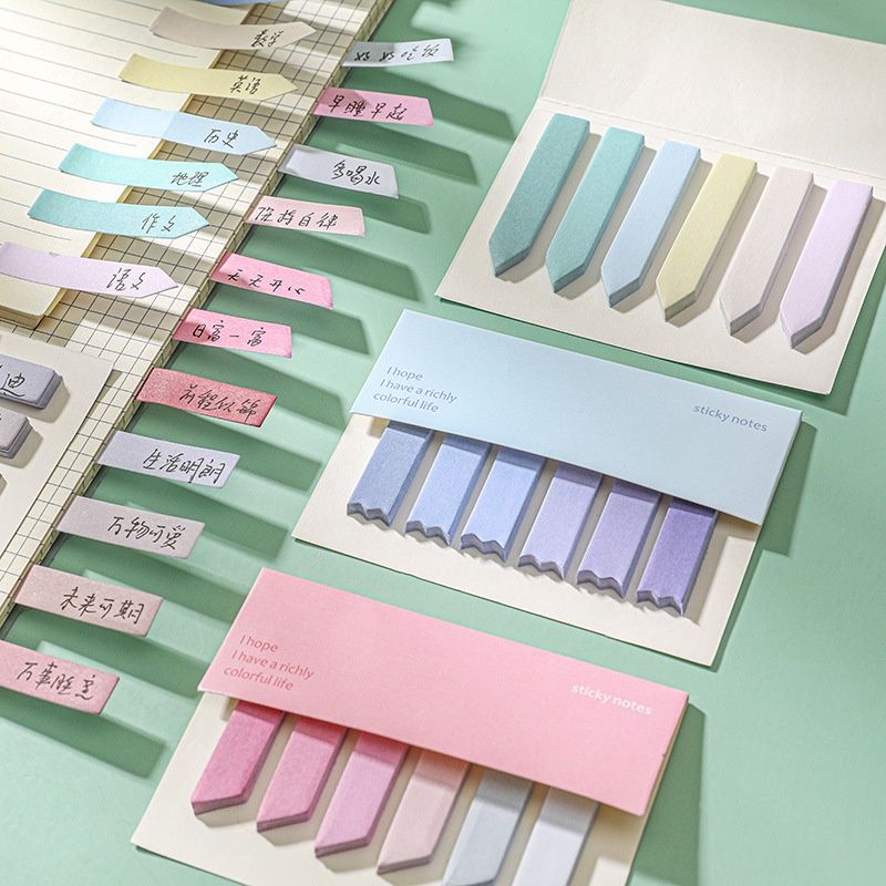 6 IN 1 PLAIN BOOK MARKER / POST IT / STICKY NOTES YARD MARKER / MEMO PAPER ATK