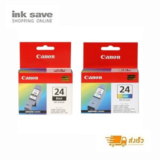 ตลับหมึกพิมพ์อิงค์เจ็ท CANON BCI-24 BLACK , COLOR ของแท้ ลดล้างสต๊อกหมดอายุ​