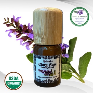 Clary Sage USDA Organic Essential Oil 10 ml น้ำมันหอมระเหย คลารี่ เสจ ออร์แกนิค ขนาด 10 ml