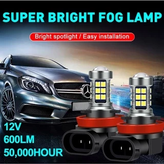 1 ชิ้น H11 หลอดไฟตัดหมอก LED 27LED H16 H8 H9 9005 ไฟตัดหมอก HB3 9006 HB4 P13W 6000K 12V สีขาว เหลือง สําหรับรถยนต์
