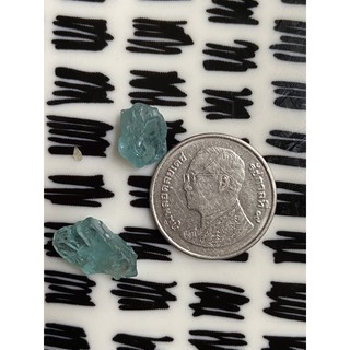 (E) พลอยดิบแท้ บลู อพาไทร์(Blue Apatite)พลอยธรรมชาติ 100% น้ำหนัก 8.50 กะรัต