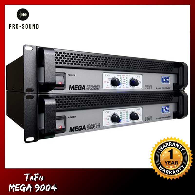 เพาเวอร์แอมป์ Power Amplifire TaFn รุ่น MEGA 9004 Pro เหมาะสำหรับโหลด 4 โอห์ม คุณภาพสูง ติดต่อ PRO-SOUND