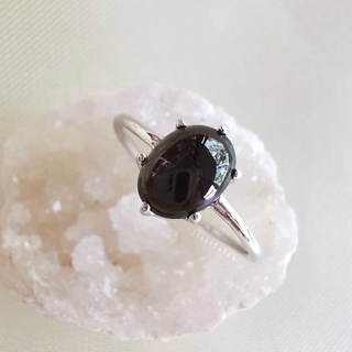 แหวนเงินหินสะเก็ดดาว Tektite Silver925 Ring