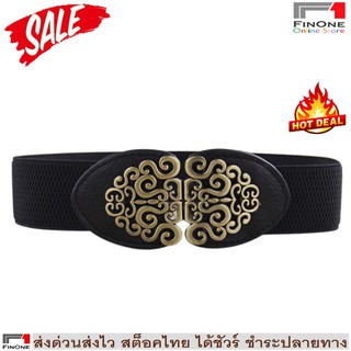 Fin 1 เข็มขัดผู้หญิง Womens Belt รุ่น B1285 - สีดำ Black