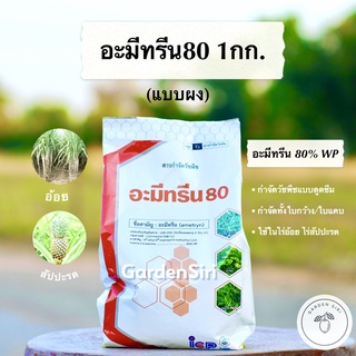 อะมีทรีน80 (ชนิดผง) สารกำจัดหญ้าวัชพืชใบกว้าง ใบแคบในไร่อ้อย สัปปะรด ตราIcp Ladda ขนาด 1กก.