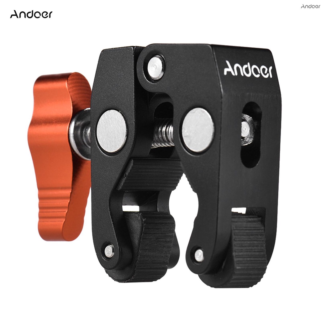 Andoer คีมหนีบปูพร้อมหลุมสกรู 1/4 นิ้ว & 3/8 นิ้ว