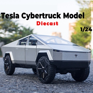 1:24 Tesla Cybertruck โมเดลรถบรรทุกของเล่นสําหรับเด็ก