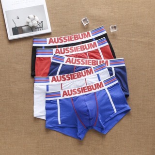 🎉ขายดี🎉กางเกงในชาย กางเกงในแฟชั่นAUSSIEBUM ทรงTrunk ผ้าcotton ผ้าดีใส่สบายมากๆ