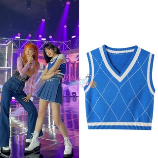 Preorder เสื้อกั๊กไหมพรมทรงครอปแบบเวนดี้ Wendy Red Velvet